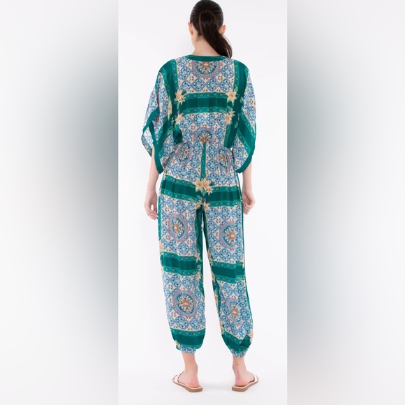 DIANA JUMPSUIT - AQUA GRECIA TILE size M NEW NO TAG. MSRP $415 sale !! - Picture 10 of 12